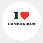 I Love Camera Men Round Sticker