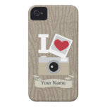 I love camera wooden iPhone 4 Case-Mate case