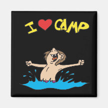 I Love Camp 2 Fridge Magnet