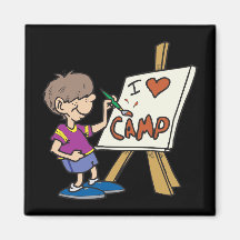 I Love Camp Magnets