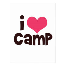 I Love Camp Postcard