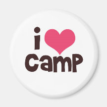 I Love Camp Refrigerator Magnets