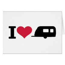 I love camping - caravan greeting card