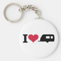 I love camping - caravan key chain