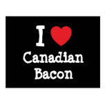 I love Canadian Bacon heart T-Shirt Postcard