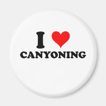 I Love Canyoning Refrigerator Magnets