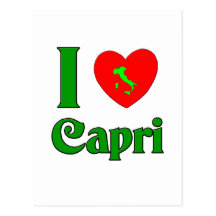 I Love Capri Italy Post Cards