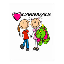 I Love Carnivals Tshirts and Gifts Post Cards