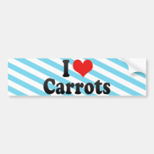 I Love Carrots Bumper Stickers