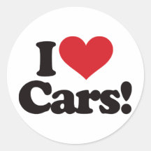 I Love Cars! Sticker
