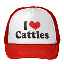 I Love Cattles Hat