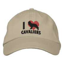 I Love Cavaliers Embroidered Hat
