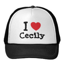 I love Cecily heart T-Shirt Hats