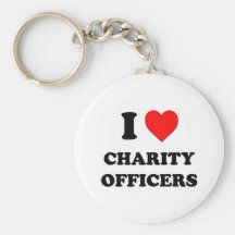 I Love Charity Officers Keychain