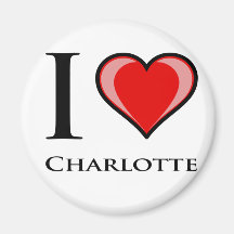 I Love Charlotte Fridge Magnets