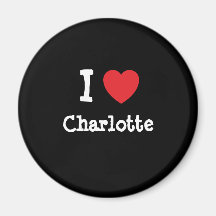 I love Charlotte heart T-Shirt Magnet
