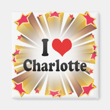 I Love Charlotte Magnet