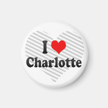 I Love Charlotte, United States Fridge Magnet