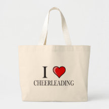 I love cheerleading canvas bag