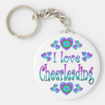 I Love Cheerleading Keychain