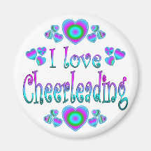 I Love Cheerleading Refrigerator Magnets