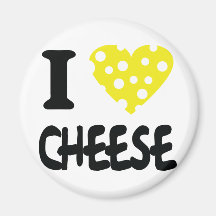 I love cheese icon refrigerator magnets