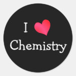 I Love Chemistry Round Stickers
