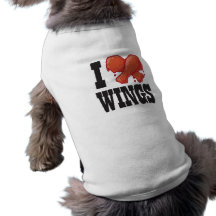I Love Chicken Wings Pet T Shirt