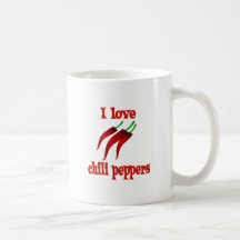 I Love Chilli Peppers Mugs