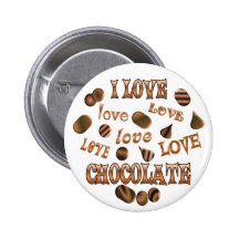 I Love Chocolate Button