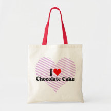 I Love Chocolate Cake Canvas Bag