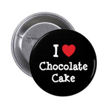 I love Chocolate Cake heart T-Shirt Pin