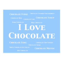 I Love Chocolate Gifts Postcard