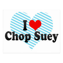 I Love Chop Suey Postcard