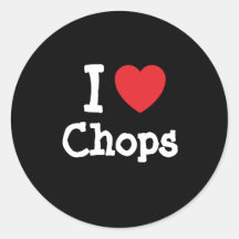 I love Chops heart T-Shirt Sticker
