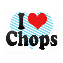 I Love Chops Post Card