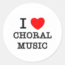 I Love Choral Music Stickers