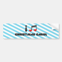 I Love Christmas Carol Bumper Stickers