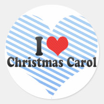 I Love Christmas Carol Sticker