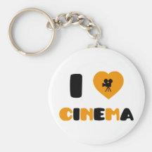 I Love Cinema Keychain