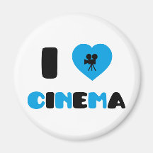 I Love Cinema Refrigerator Magnets
