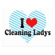 I Love Cleaning Ladys Post Card
