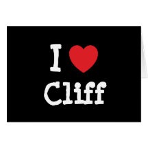I love Cliff heart custom personalised Greeting Cards