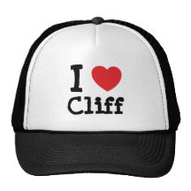 I love Cliff heart custom personalised Hats