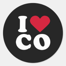 I LOVE CO ROUND STICKER