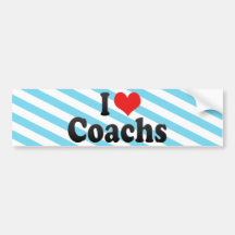 I Love Coachs Bumper Sticker