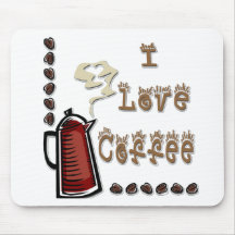 I Love Coffee Mouse Pad