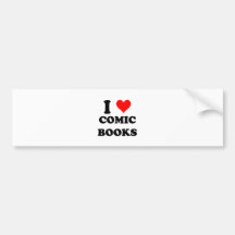 I Love Comic Books Bumper Stickers