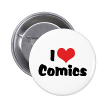 I Love Comics Pins