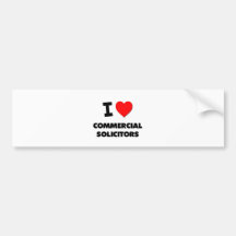 I Love Commercial Solicitors Bumper Stickers